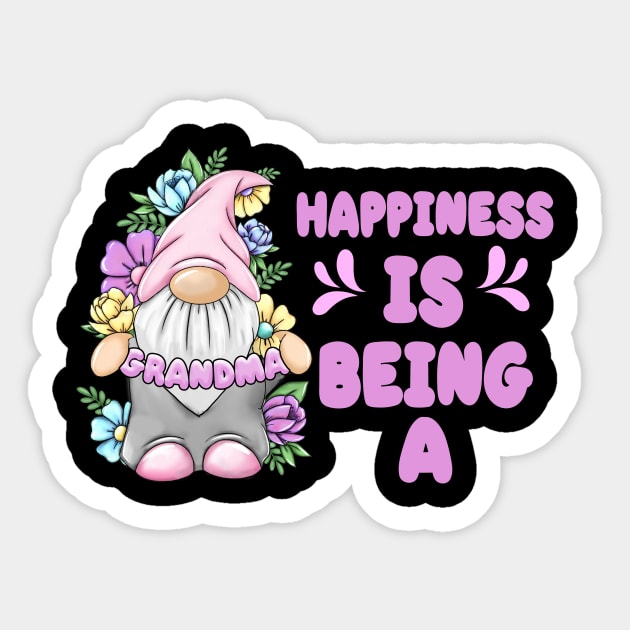 Personalization Happiness Is Being A Mom Tee Flower Mothers Day Gift Mom Life Custom Grandma gonk gnome tee copy Sticker by Neldy